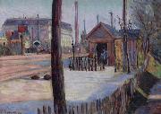 Paul Signac Railway junction near Bois Colombes painting
